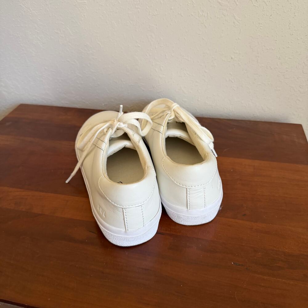Madewell Sidewalk Low-Top White Leather Lace Up Sneakers Womens 7.5M Classic - Picture 2 of 8